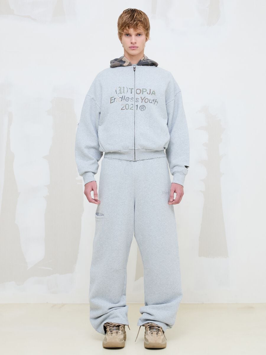 Grey Melange Sweatpants_4