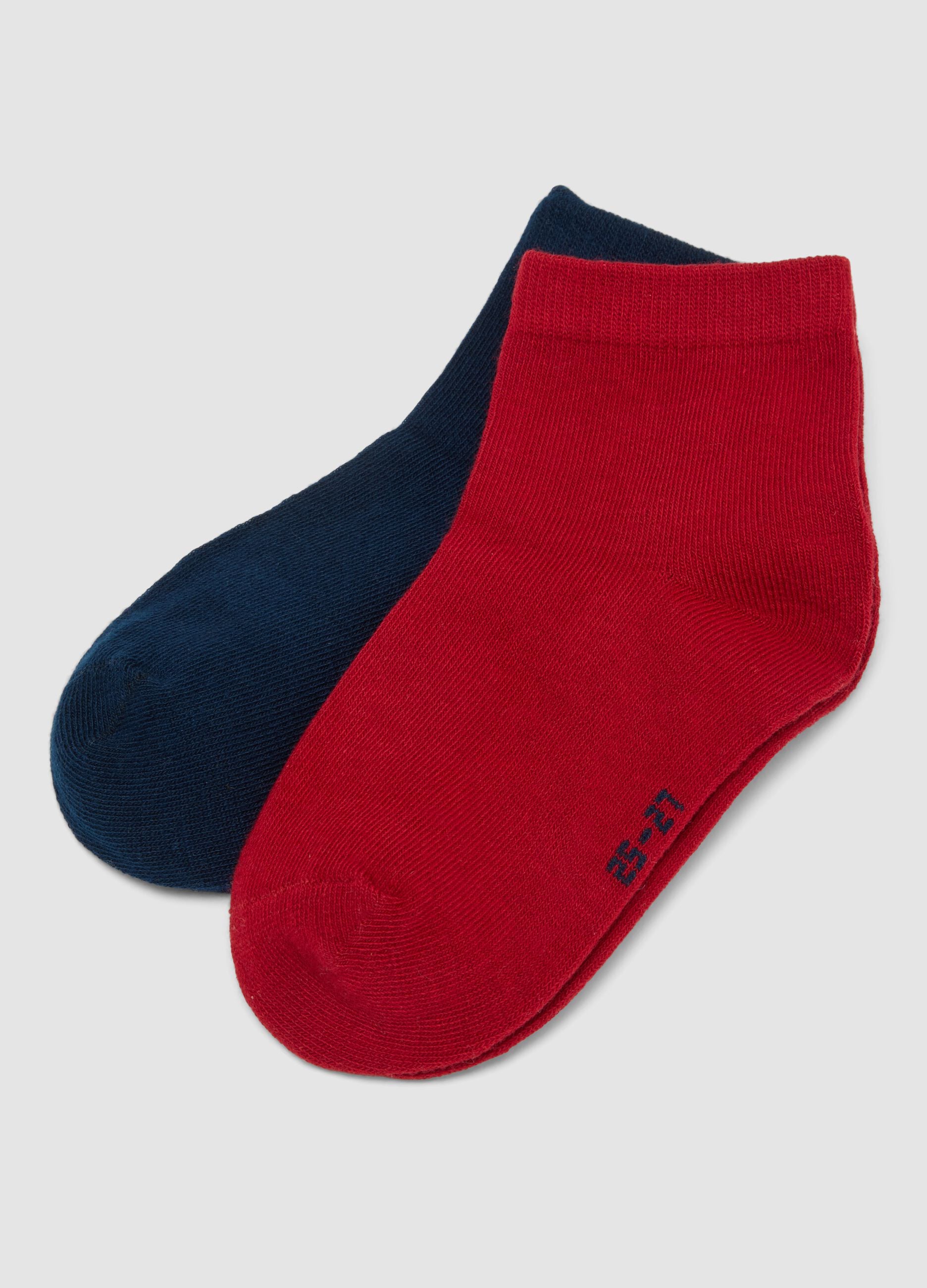 Five-pack of multicolour short socks in stretch organic cotton