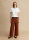 Brown pure cotton trousers_0