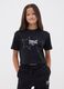 Girls&rsquo; cropped black pure cotton T-shirt with embellished stars_1