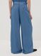 Light blue wide-leg denim trousers in pure lyocell_2