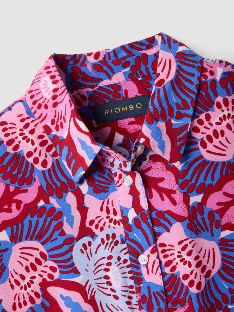Multicolour short-sleeve pure viscose shirt_5