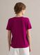 Purple pure cotton V-neck T-shirt regular fit_3
