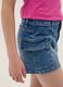Girls&rsquo; blue denim cargo shorts in stretch cotton, slim fit_2