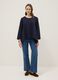 Blue stretch-cotton button-up blouse, regular fit_1