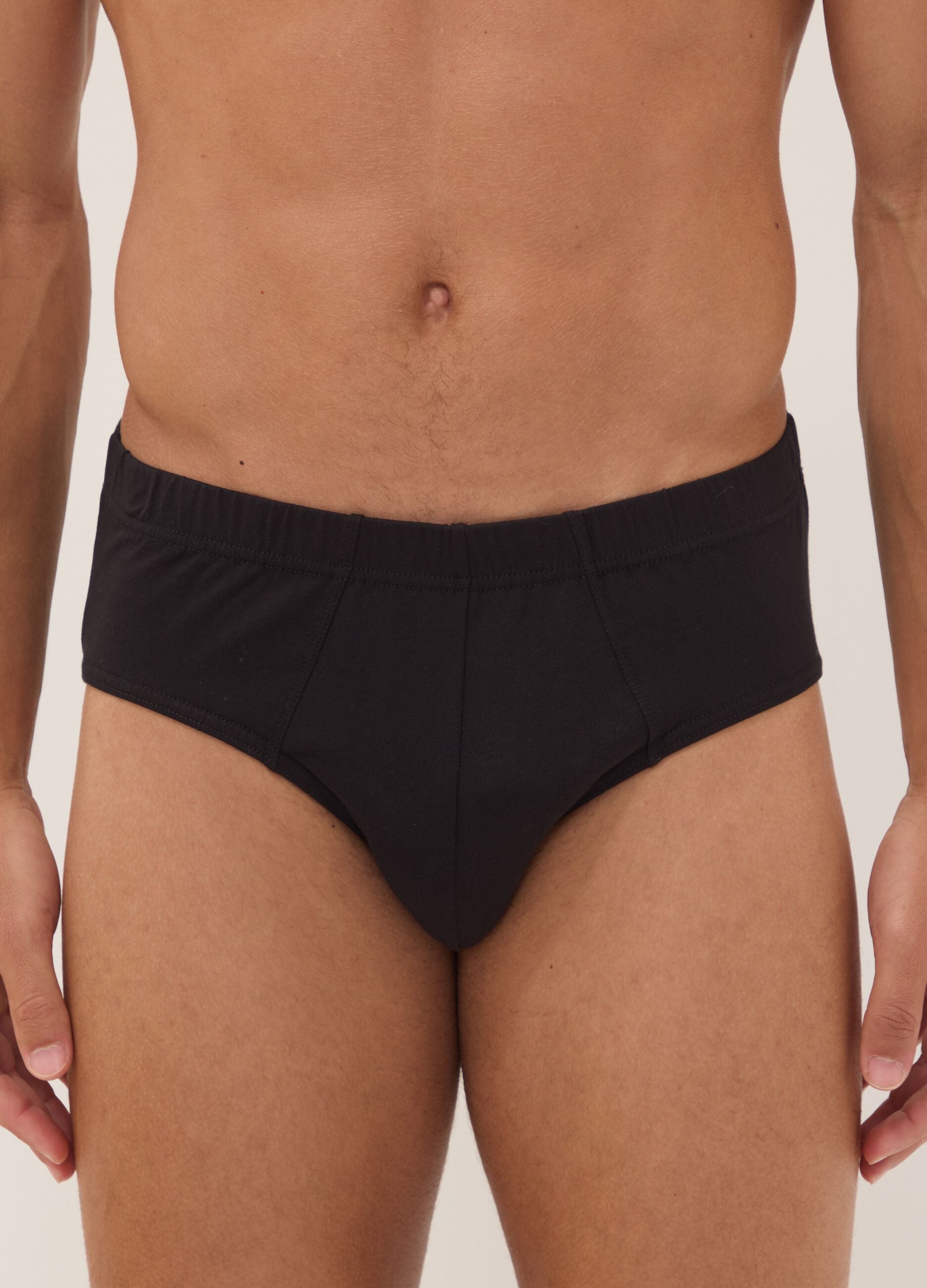 Five-pack of black organic cotton briefs