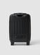 Black hard-shell travel suitcase with wheels_1