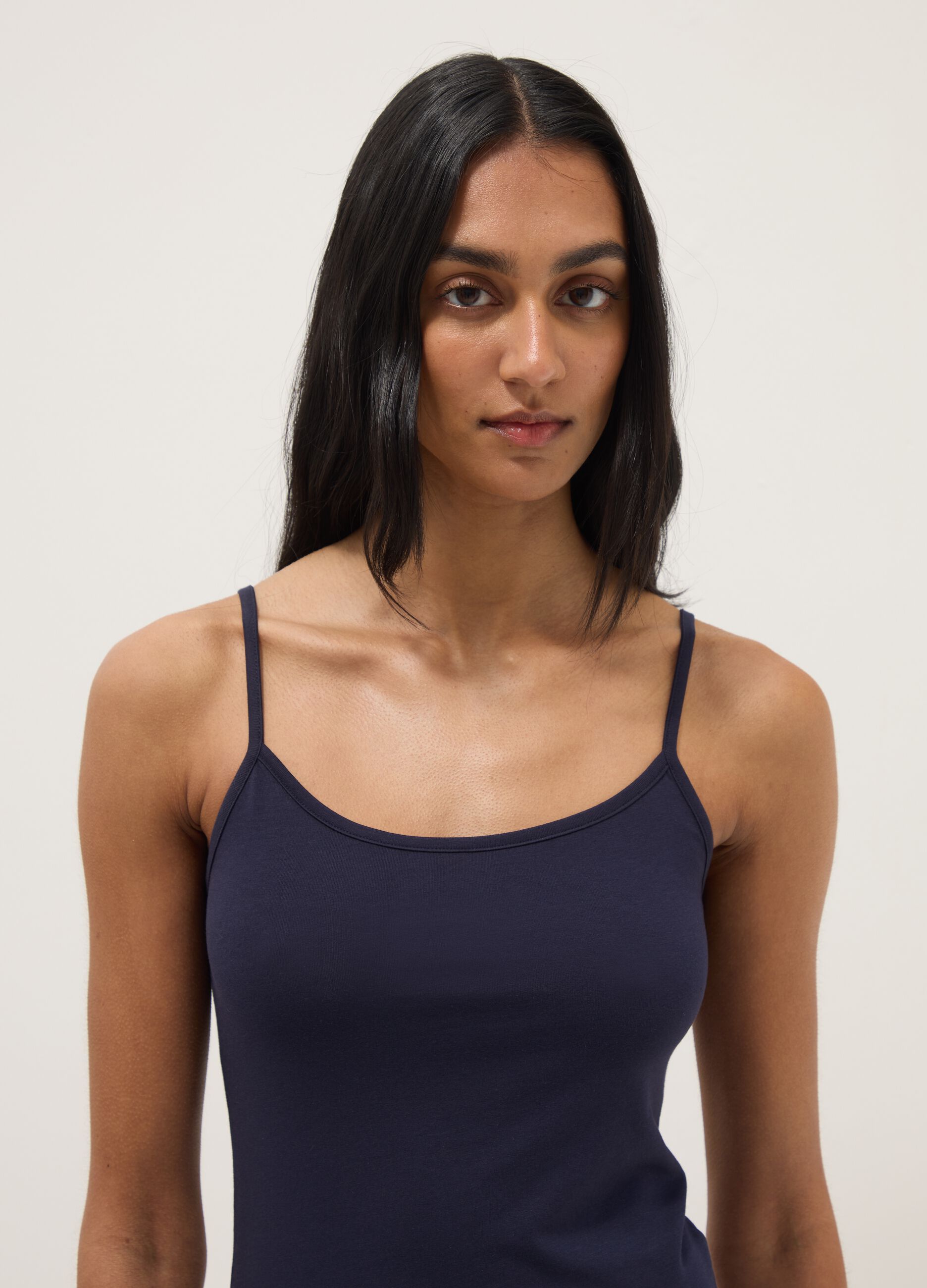 2-pack multicolour regular fit stretch cotton vests