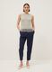 Blue regular fit viscose blend trousers_0