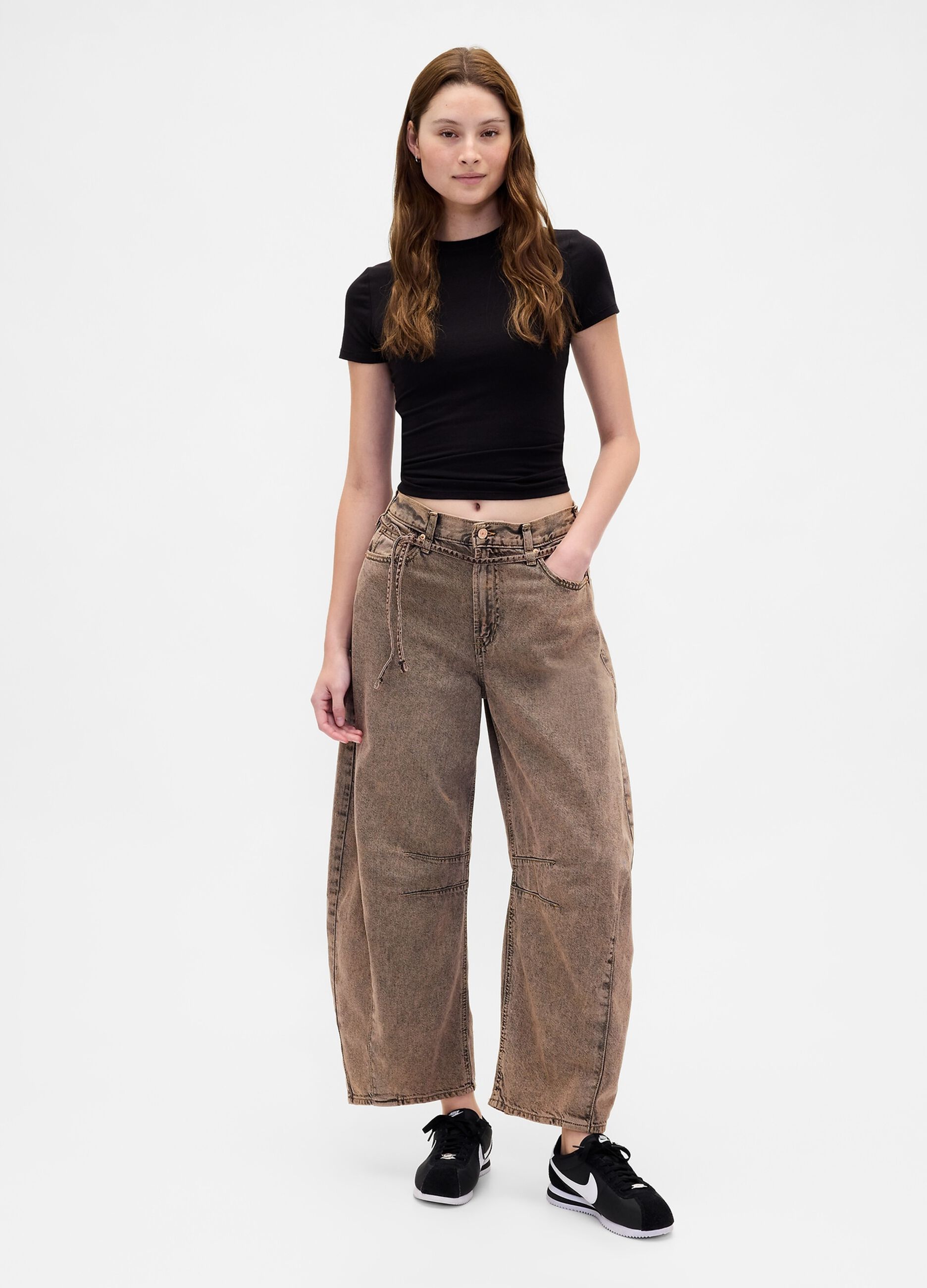 Jeans wide leg in denim