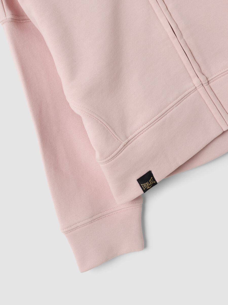 Pink zip-up cotton-blend sweatshirt, regular fit, for girls_3