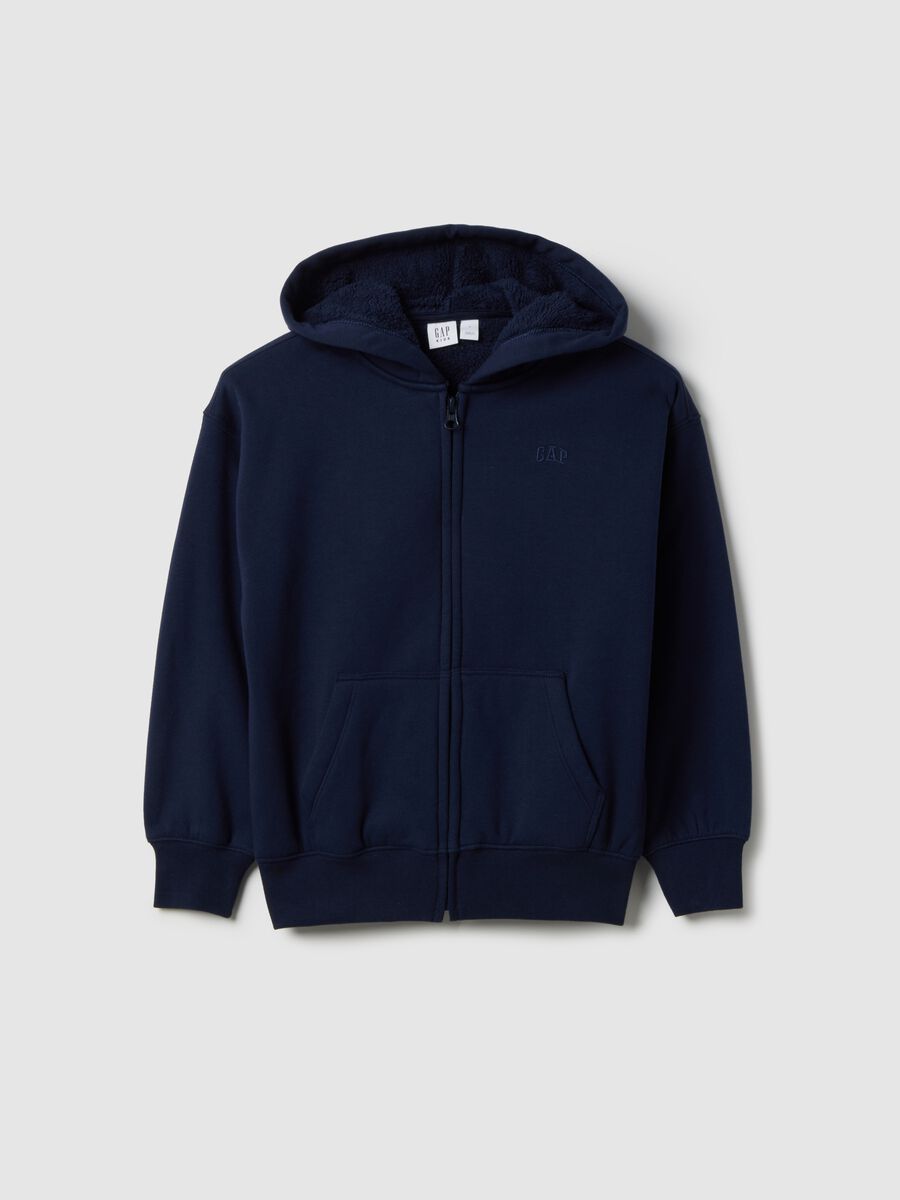 Blue hoodie with full zip_0