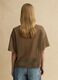 Brown oversized lyocell and linen blend V-neck jumper_3