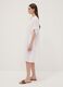 White pure linen dress with Mandarin collar, regular fit_1
