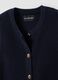 Blue pure-cotton knitted gilet in a regular fit_5