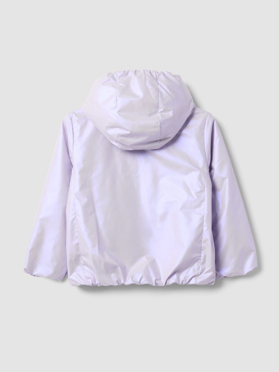 Lightweight purple zip-up hooded jacket for girls, regular fit_1