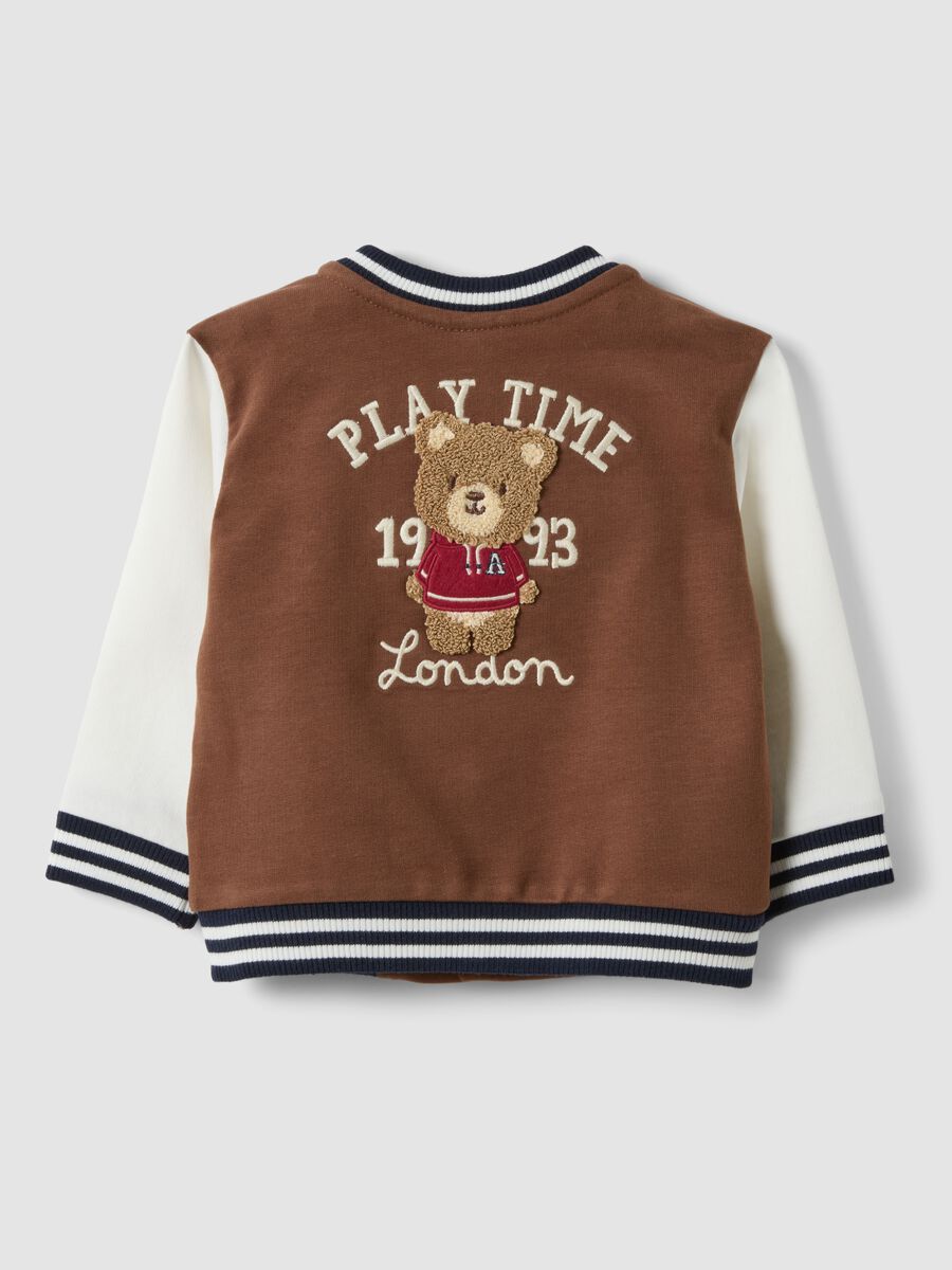Brown organic cotton sweatshirt for baby, regular fit_1