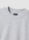 Grey sweatshirt in organic cotton and viscose blend with ribbed collar_5
