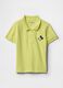 Cotton polo shirt with embroidered Mickey Mouse_0