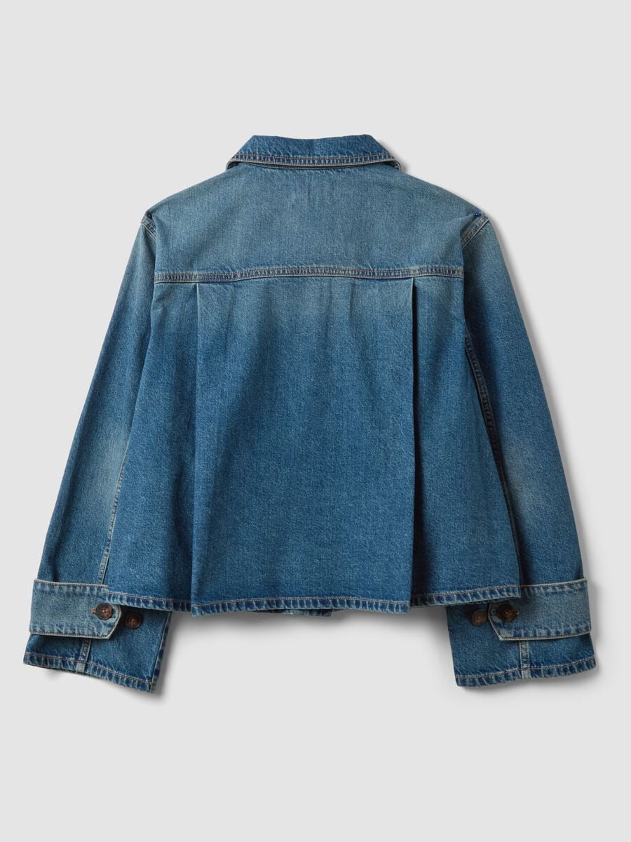 Blue oversized pure-cotton denim jacket_6