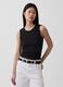 Ribbed cotton-blend tank top_0