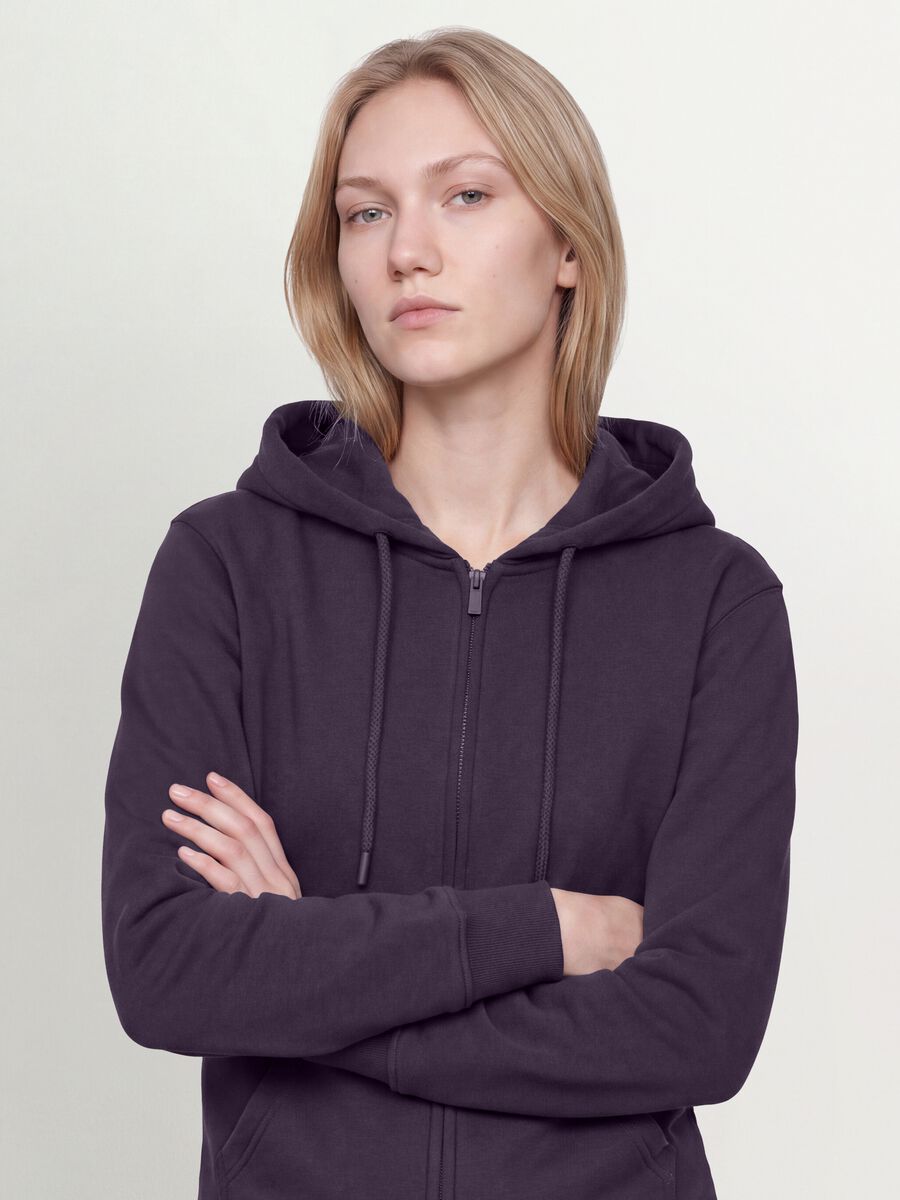 Purple cotton-blend regular-fit hoodie_0