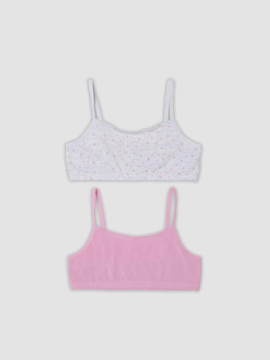 2-pack of multicolour organic stretch cotton bralettes for girls_0