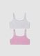 2-pack of multicolour organic stretch cotton bralettes for girls_0
