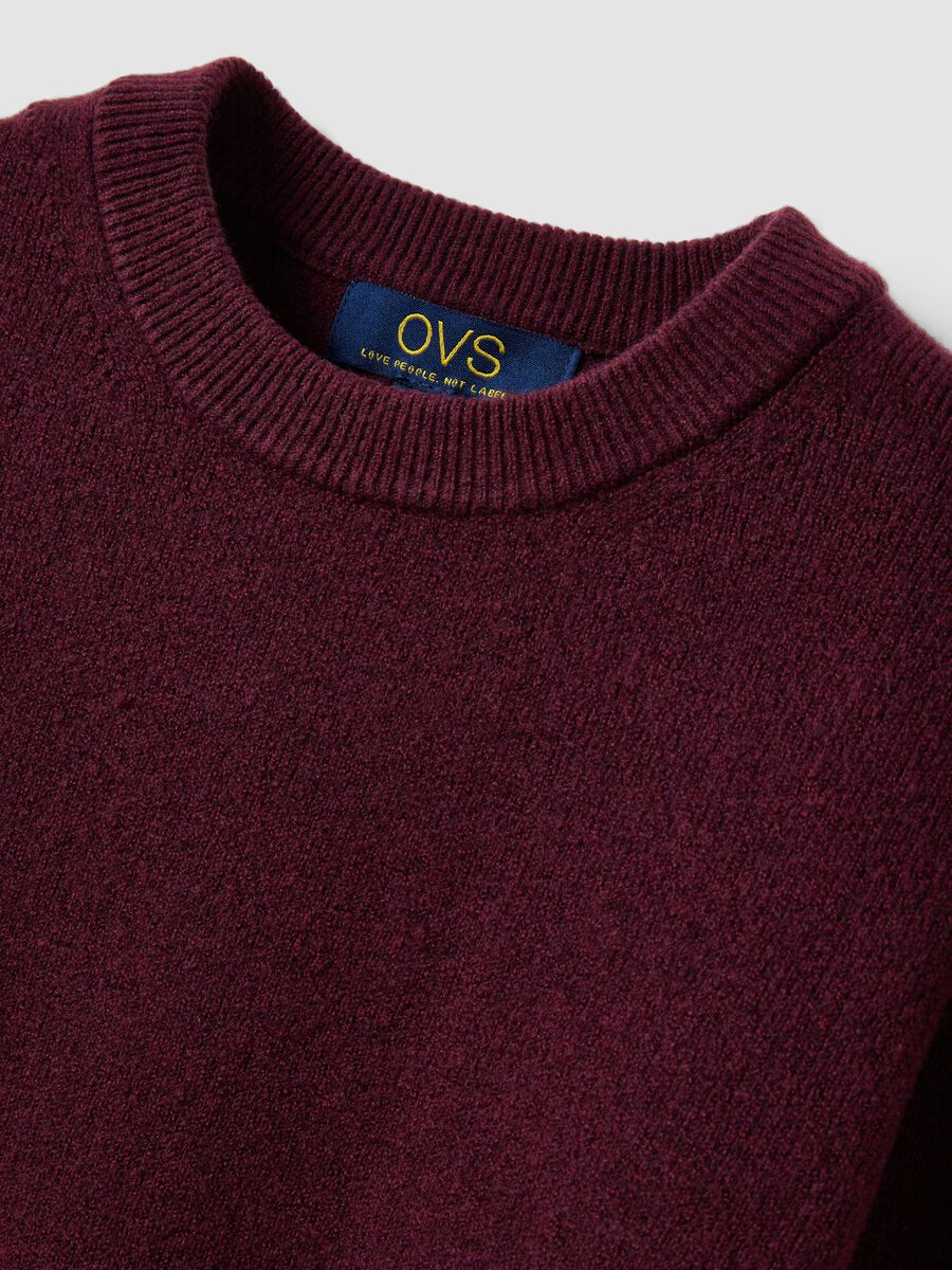 Purple stretch wool crew-neck jumper_5