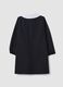 Customisable black school apron for girls with embroidered kitten_1