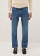 Blue cotton blend trousers regular fit_1