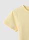 Yellow stretchy cotton girl's t-shirt regular fit with heart_3