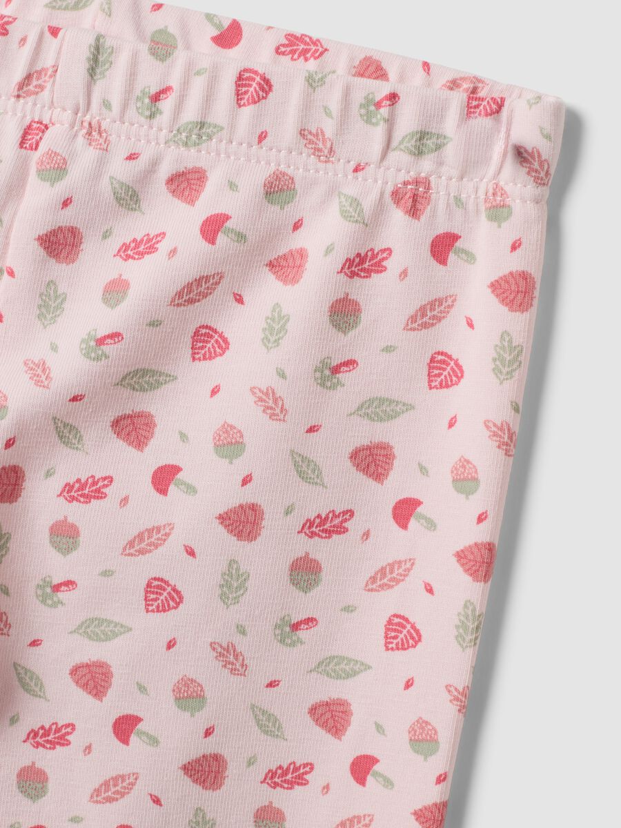 Multicolour organic stretch cotton leggings twin pack for baby girl_3