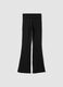 Girls&rsquo; black flared leggings in stretchy organic cotton_3