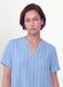Blue striped pure viscose blouse with Mandarin collar, regular fit_3