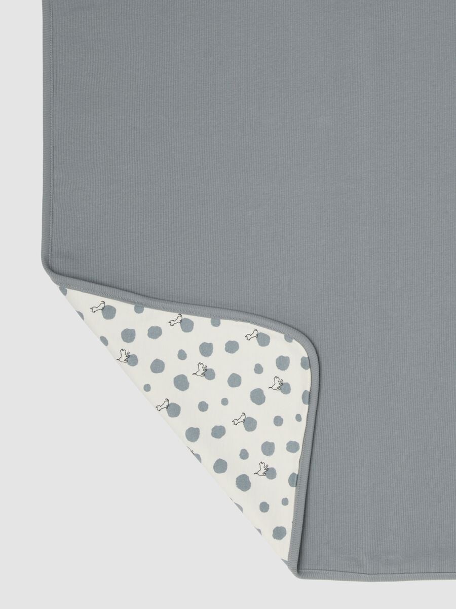 Grey pure organic cotton baby blanket with 101 Dalmatians embroidery_1