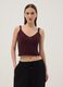 Red pure cotton crochet gilet, regular fit_3
