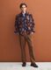Brown stretch cotton straight-fit chino trousers_1