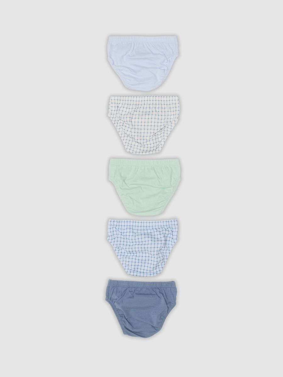 Pack of 5 multicoloured pure organic cotton briefs for baby_1