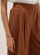 Brown regular-fit pure cotton trousers_3