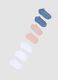 Seven-pack of multicolour striped no-show socks in a cotton blend_0