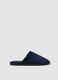 Padded blue slippers for home_0