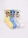 Four-pair pack blue and yellow socks with Mickey Mouse design_0