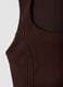 Brown cropped sports top in breathable stretch fabric ALTAVIA STUDIO_8