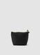Black zip-up pouch with bow detail_1