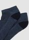 3-pack of blue ankle sports socks in stretch organic cotton_1