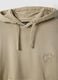 Oversized fit beige cotton blend hoodie_5
