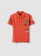 Orange pure cotton boys&rsquo; polo shirt, regular fit with patches_3