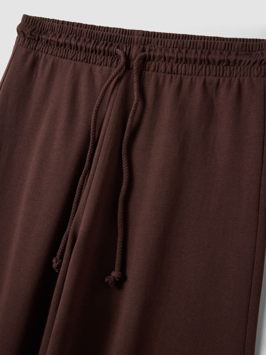 Brown baggy-fit pure cotton jogger trousers_5