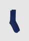 Blue midi cotton blend socks_0